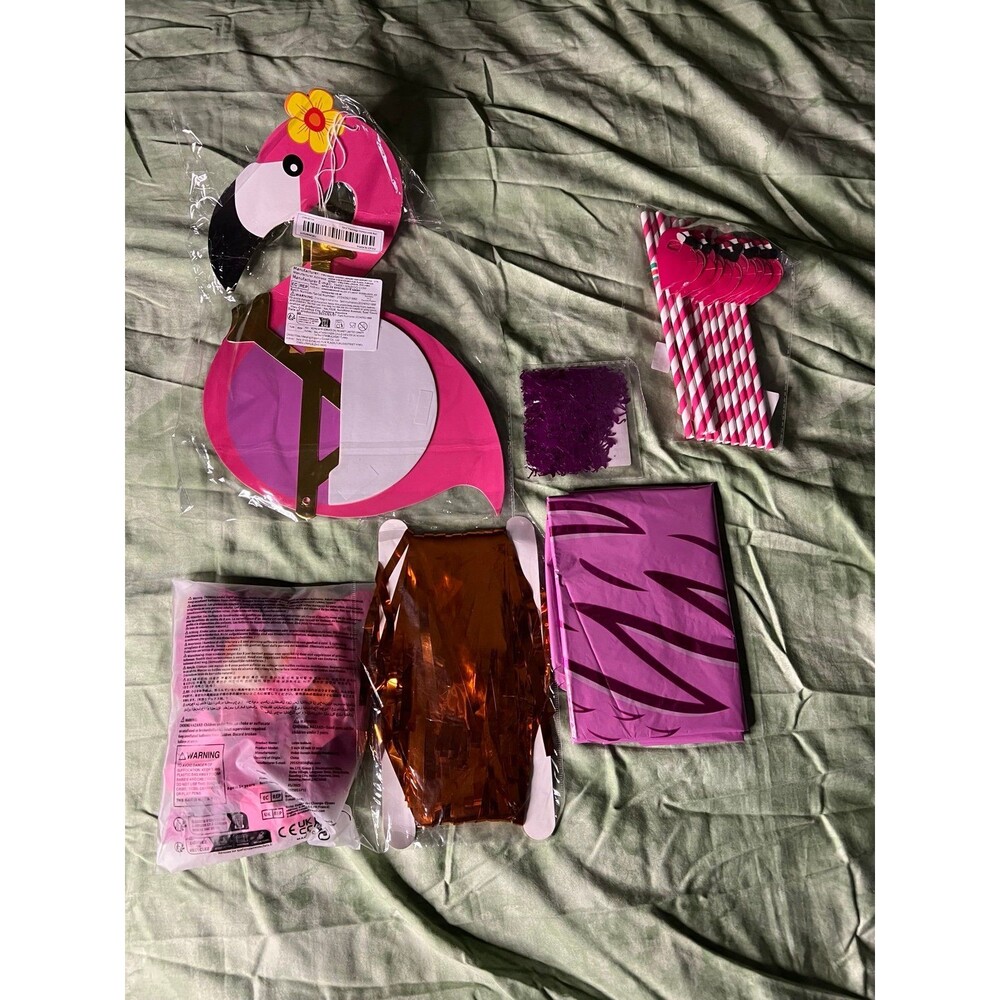 Set of Unused Flamingo Themed Decorations